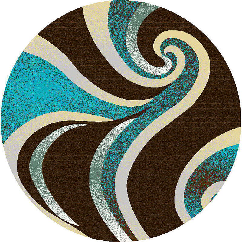 Mccampbell Performance Abstract Indoor Rug, Round 7'