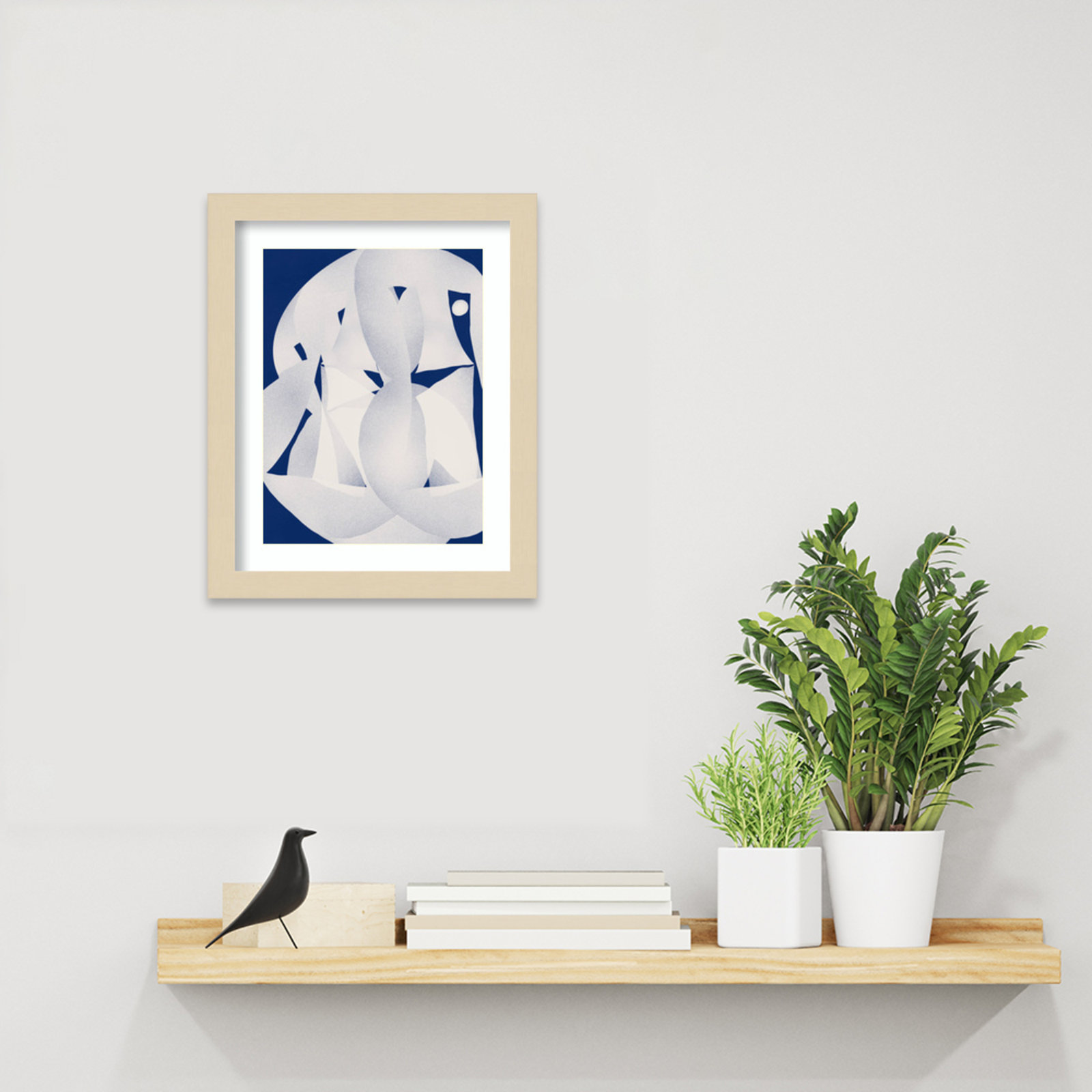 Louella "Paper Sculpture Abstract" Print, Brown, 13" H x 11" W