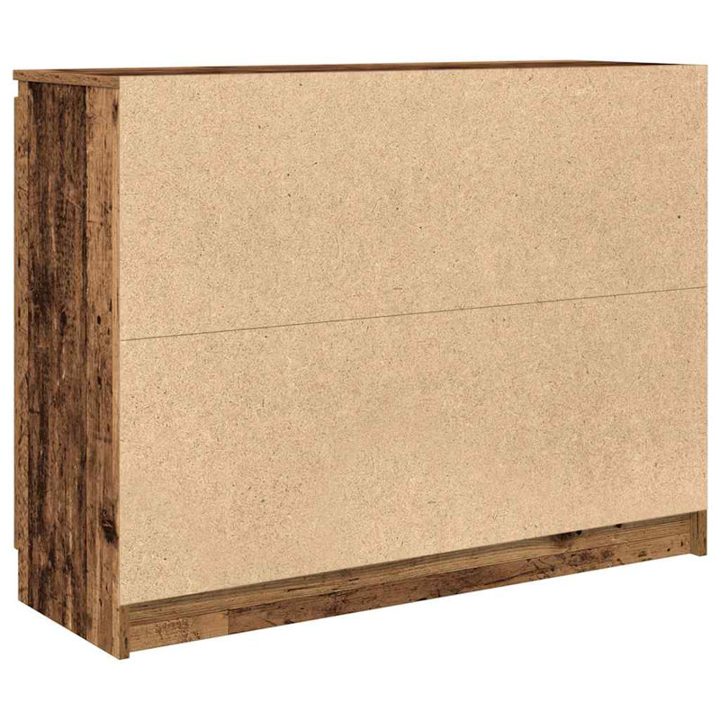 Sideboard With Drawers 100.5X35x76 Cm Engineered Wood, Old Wood
