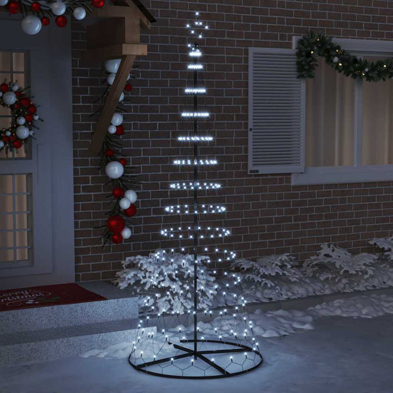  LED Christmas Tree 100 x 100 x 250 cm Metal, Cool White