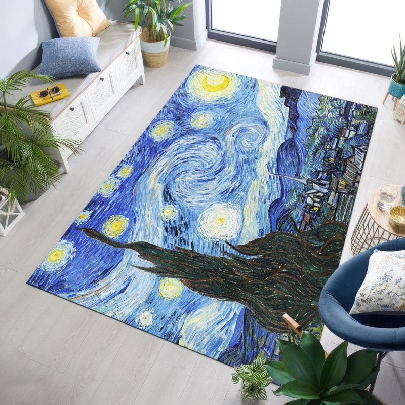 Featuring an Elegant Floral Design This Non-Woven Thin Type Printed Rug Adds Class and Sophistication to Any Room in Your Home