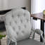 Chaise de bureau en velours gris Hauteur réglable de 18,5 po à 22,5 po, roues pivotantes, fonction d'inclinaison, soutien du dos pour une meilleure concentration, gris, roues