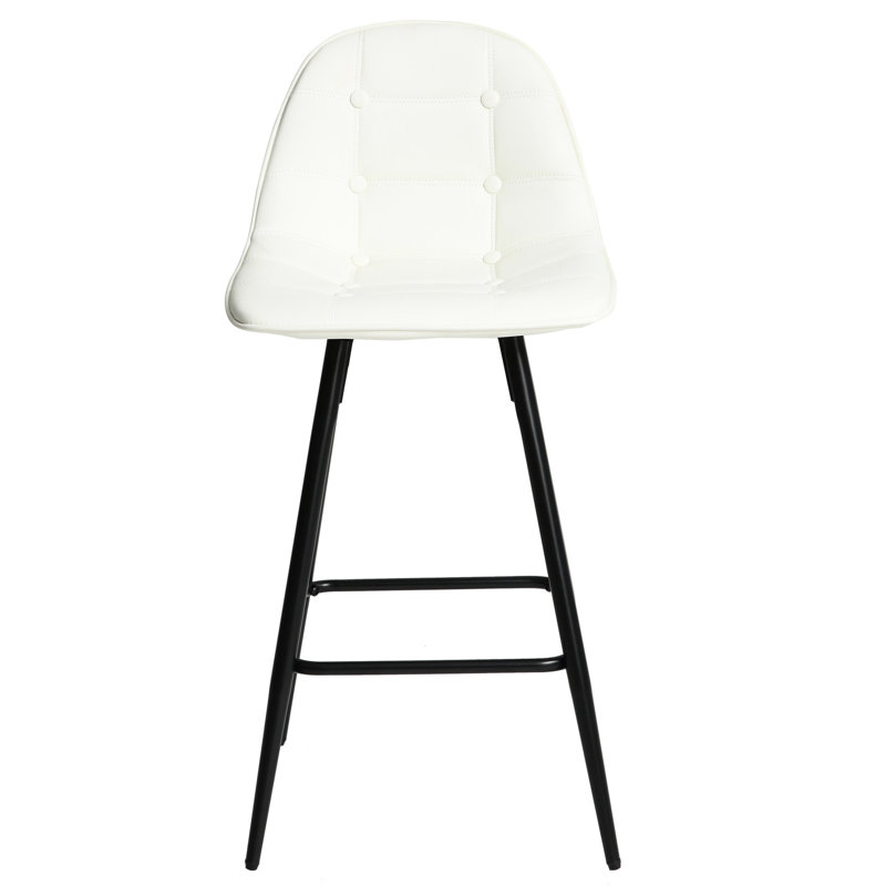 Tabourets de comptoir en cuir Modern, Blanc
