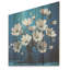«White Blue Flowers Quirky I», art mural en bois sur bois de pin naturel-1756774405