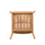 Ensemble de 2 fauteuils de patio en bois d'acacia avec dossier et accoudoirs multicolores en corde brune et coussin lavable beige