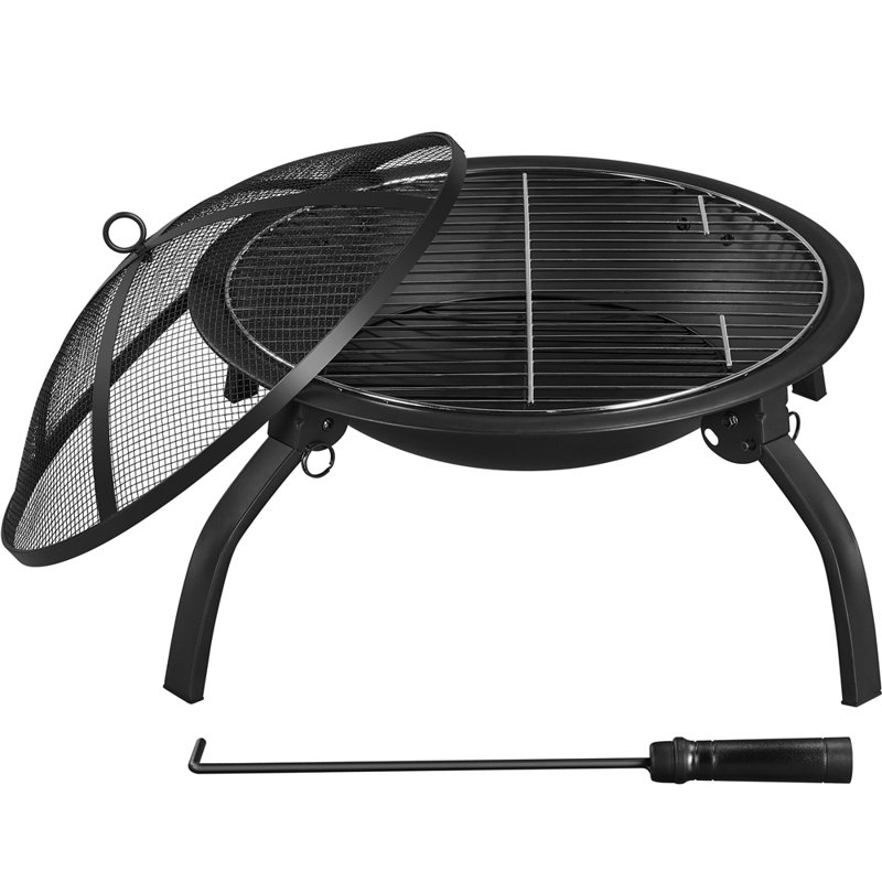 Round Iron Wood Burning Fire Pit