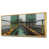 Toile avec cadre flottant or