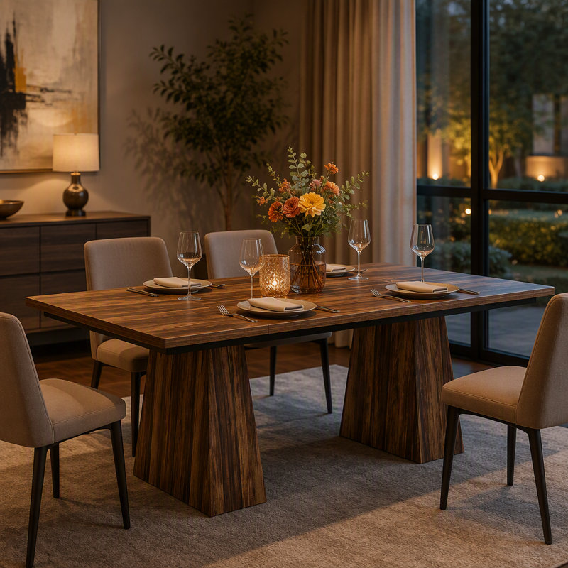 Dining Table, Dark Brown