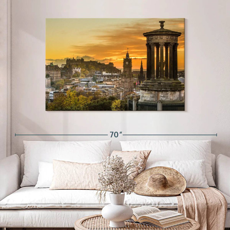 Rorry Sunset Over Edinburgh, 32" H x 48" W