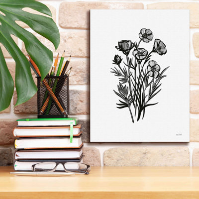 " Pen And Ink Wildflower II " by House Fenway