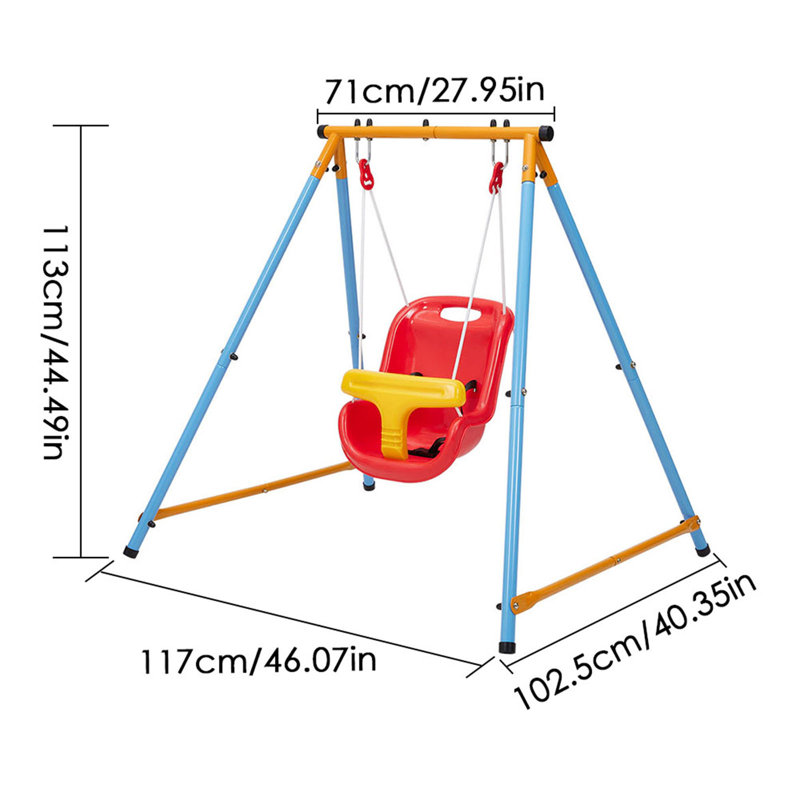 Freeport Park Metal Swing Set with 1 Swing(s)
