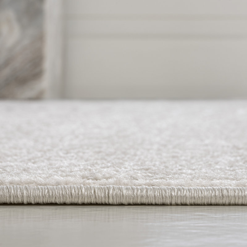 Tapis intérieur / extérieur à deux tons ivoire / crème Alexe, Tapis de couloir 2 pi x 8 pi
