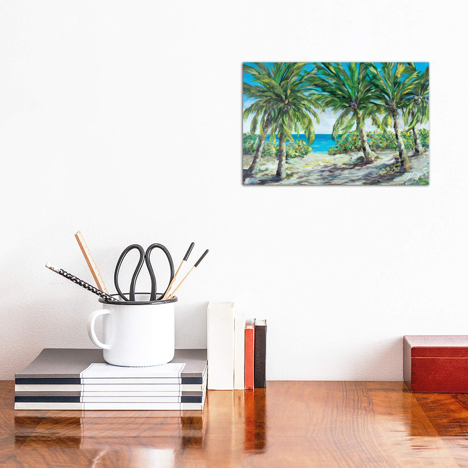 17 Stories Tropical Palm Tree Paradise by Julie Derice - Wrapped Canvas ...