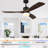 Bilon 52" Classic Wood Ceiling Fan with LED Light Kit, 3 Light Tone and 3 Fan Speed Remote Control-1742832199