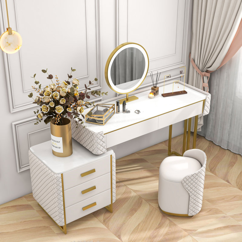Ensemble coiffeuse et tabouret Dekyn