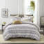 Oasis Oversized Chenille Jacquard Striped Comforter Set With Euro Shams And Throw Pillows-97900953