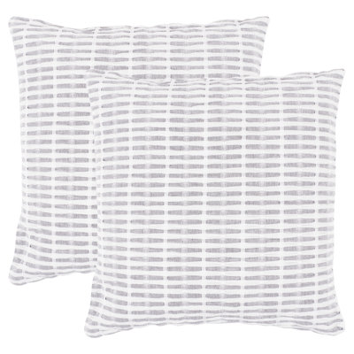 Pleated Please Square Cotton Pillow Cover