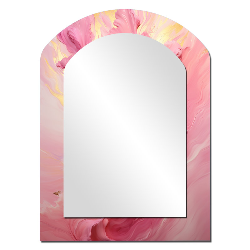 Miroir mural rose Modern Radiant Dusk Dream II, 34 po x 25 po