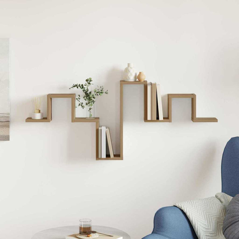 Wall Shelf 104.5 X 10 X 43 Cm Engineered Wood, Artisan Oak
