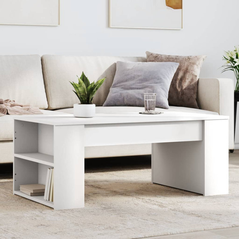 Anojan Coffee Table with Storage, White