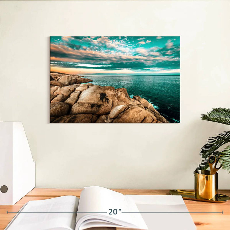 Gillard, paysage marin spectaculaire, H 8 po x l 12 po