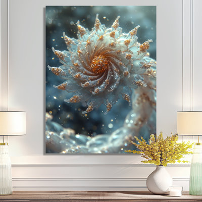 Winter Magic Curl - art mural fractal