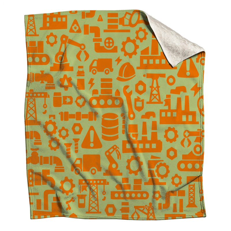 Industrial Machinery Pattern Blankets, 50in W x 60in H