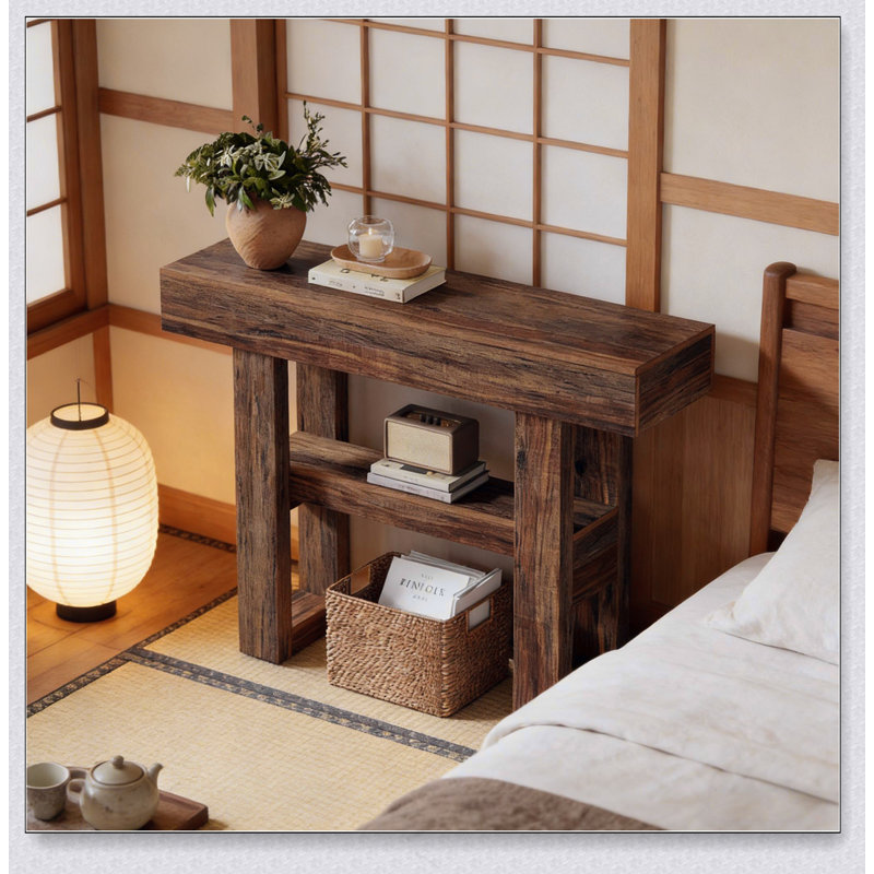 Table de canapé étroite, console