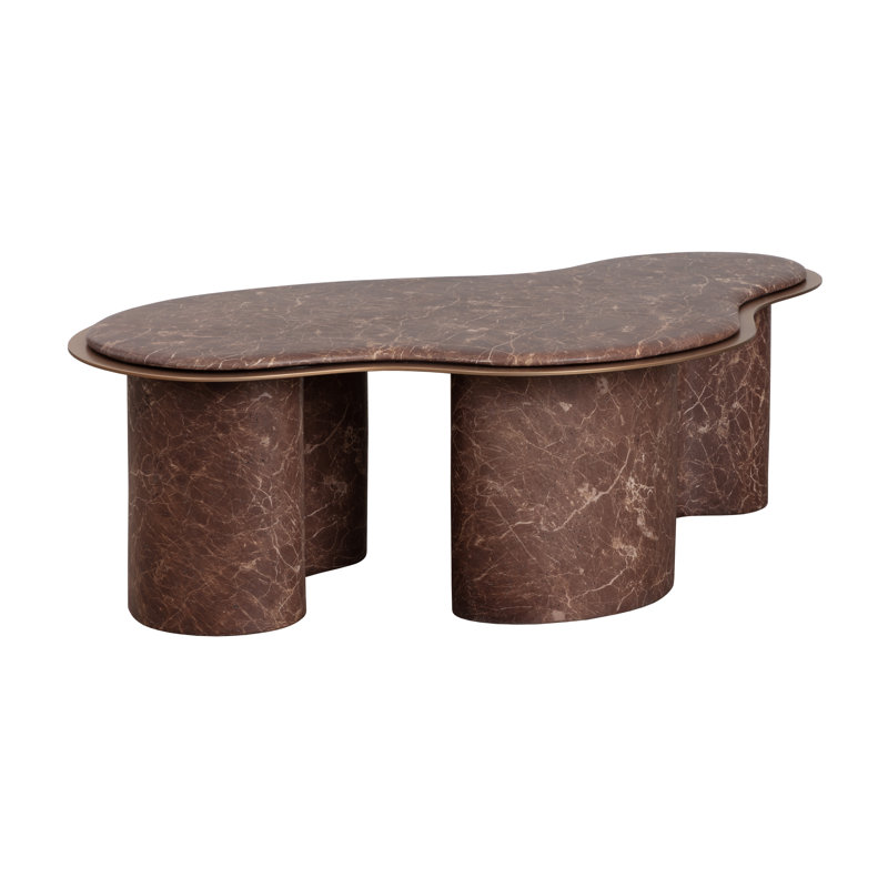 ISOLA COFFEE TABLE - MARBLE LOOK - MOCHA