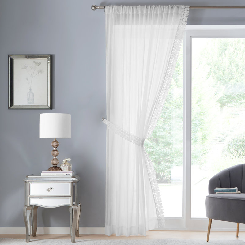 Mullan Curtain Single Panel, White, 140 x 183cm