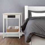 Fika End Table Set and Built-In Outlets