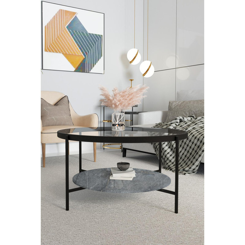 Glorias Coffee Table, Transparent/Anthracite