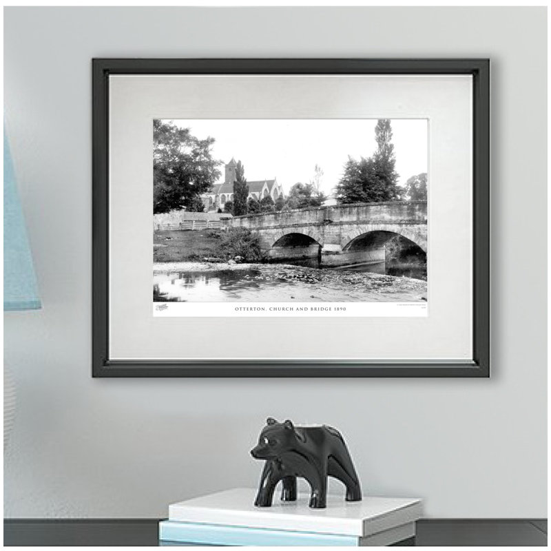 Otterton, Church And Bridge 1890 by Francis Frith - Single Picture Frame Print, 40cm H x 50cm W x 2.3cm D