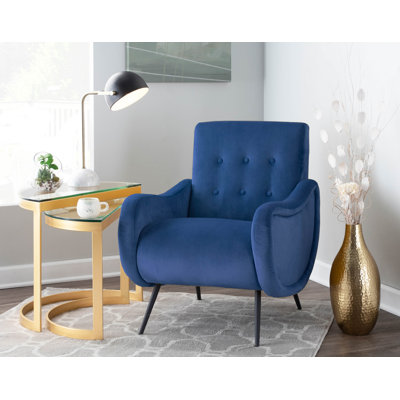 Fauteuil en velours de 28 po Evatt