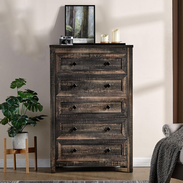 Ojaswi 9 Dresser, Chest of Drawers with Wide 39'', Easy-Pull Fabric & Wood  Dressers with Top