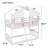 Twin over Twin House Bunk Bed with Roof , Window, Window  Box, Door , with Safety Guardrails and Ladder, Pink/White