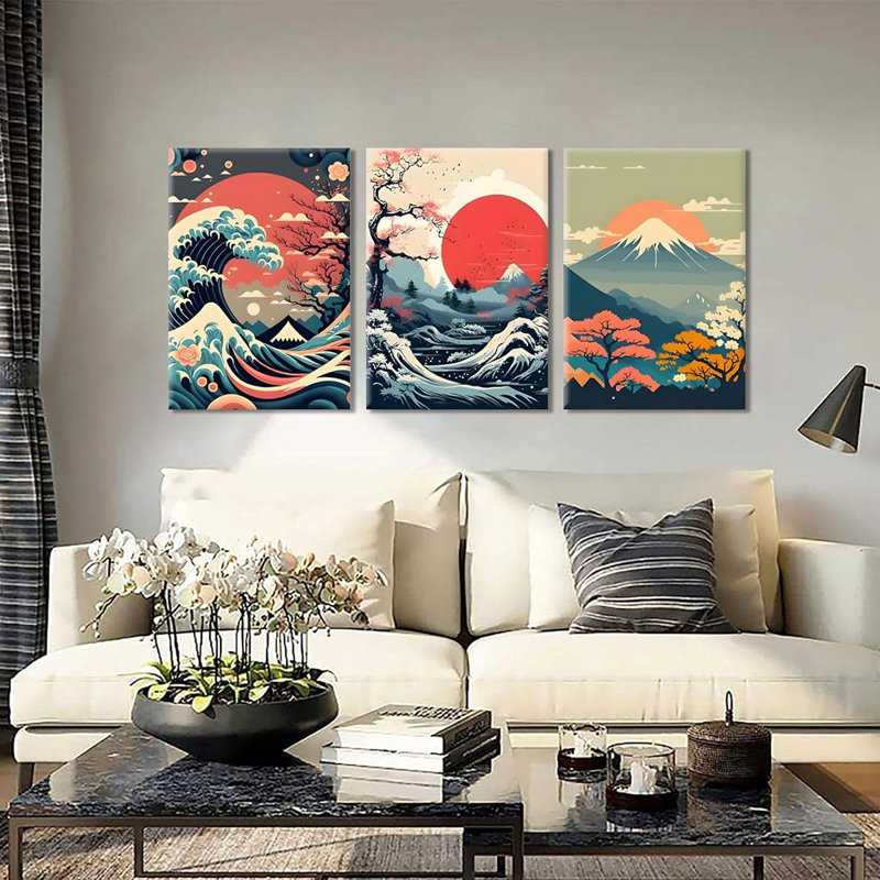 3 Piece Wrapped Canvas Wall Art, 40cm H x 30cm W
