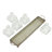Decorative Rectangular Metal Tray with Handles and 5-Piece Glass Vases