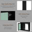 Armoire à pharmacie murale 36 po x 28 po, armoire à miroir avec deux tablettes réglables, charnières à fermeture lente, noir-1639883533