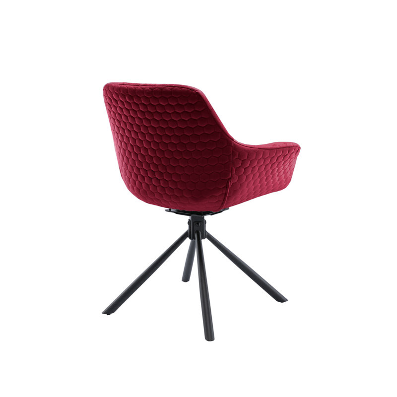 Aiden Upholstered Swivel Armchair, Red