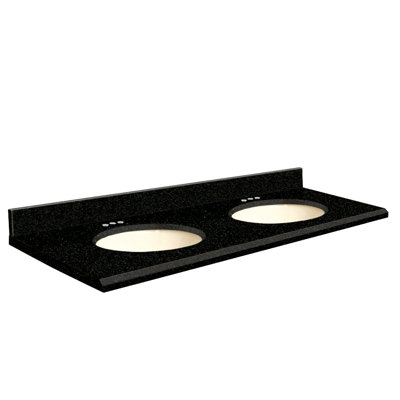 Plateau de salle de bain double 61 po meuble-lavabo
