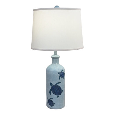 Cottage/Tide Etched Turtle Table Lamp