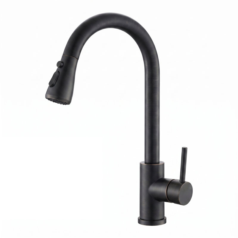 Kitchen Faucet with Pull Down Sprayer – 3 Modes (Stream/Spray/Pause), 7-Layer Rust-Resistant Coating, 360° Swivel, 15-Min DIY, High Arc for Kitchen, Bar, RV, Commercial Sink in ORB