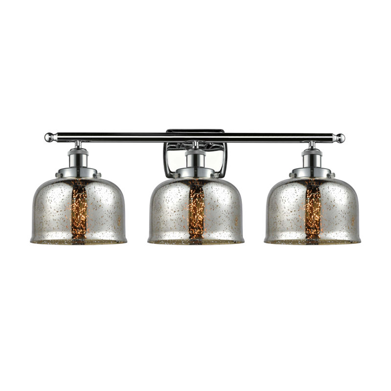 Éclairage pour salle de bain à 3 lumières 28 po Ballston Urban Bell, DEL, Fumé, Chrome poli