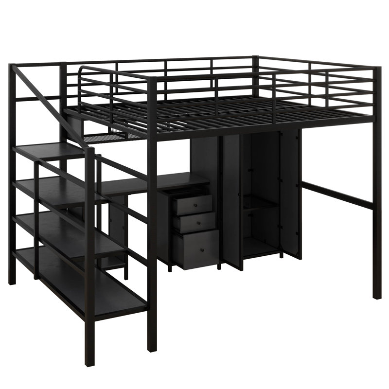 Lit mezzanine pour enfant Jarald