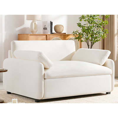 Fauteuil confortable et moderne, surdimensionné, en chenille, 127 x 109 cm (50 x 43 pouces), avec une structure pratique. Parfait pour le salon. Revêtement et confort exceptionnels.