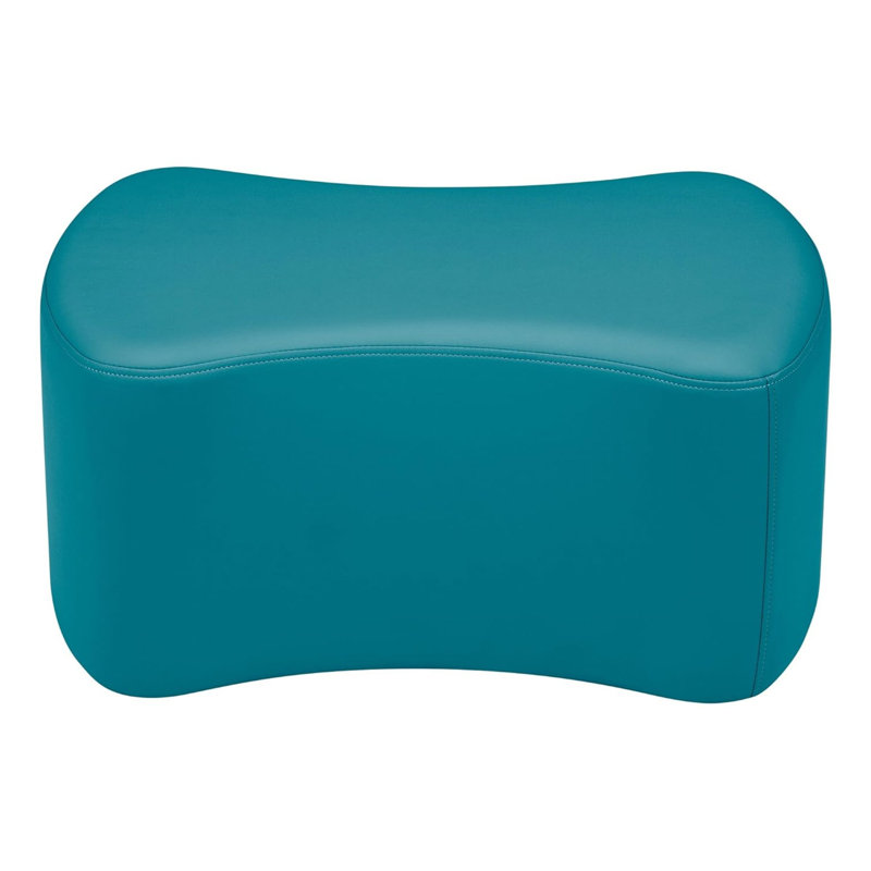 Pro Series Upholstered Bowtie Ottoman 12" Height, Teal