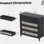Buffet avec 4 tiroirs, console en bois pour la cuisine, le salon et la salle à manger-1856620882