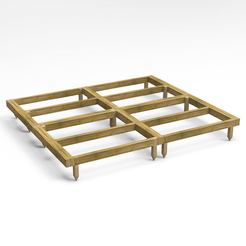 Powersheds Pressure Treated Timber Base Kit, 10cm H x 238cm W x 246.8cm D