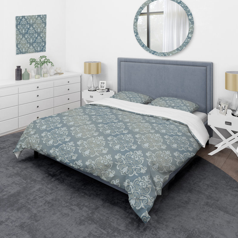 Ensemble de housse de couette 2 pièces en microfibre grise, Housse de couette simple et 2 taies décoratives